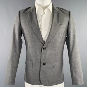 AMI Size 38 Grey Single Breasted Sport Coat